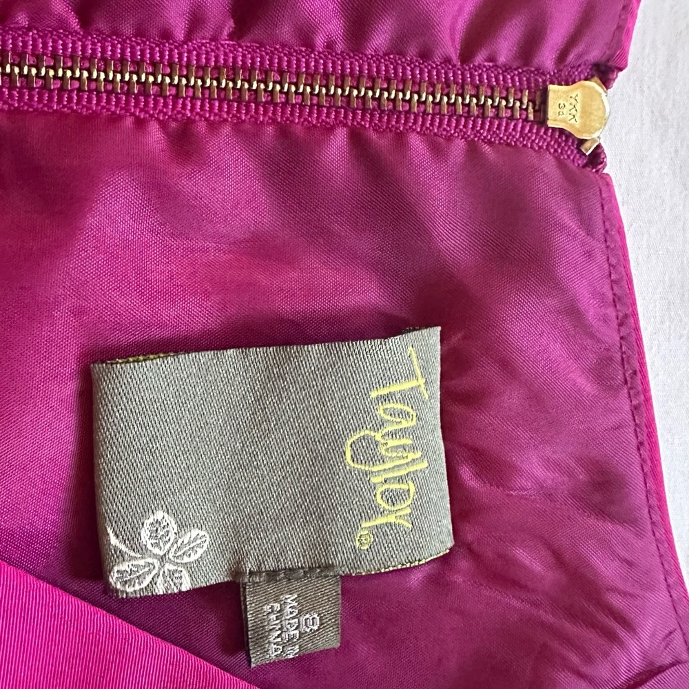 Taylor Vibrant Magenta Sleeveless Dress